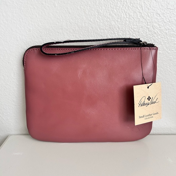 Patricia Nash Cassini Tool Old Rose Italian Leather Wristlet Clutch NWT - Picture 3 of 8
